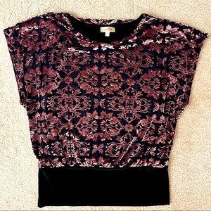 Lavish Pink Velour Top, size M